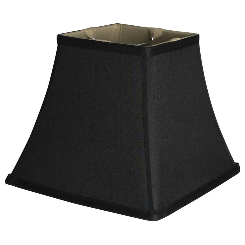 Silk Square Cut Lampshade, 5.25 inch Top, 9 inch Bottom, 8 inch Slant