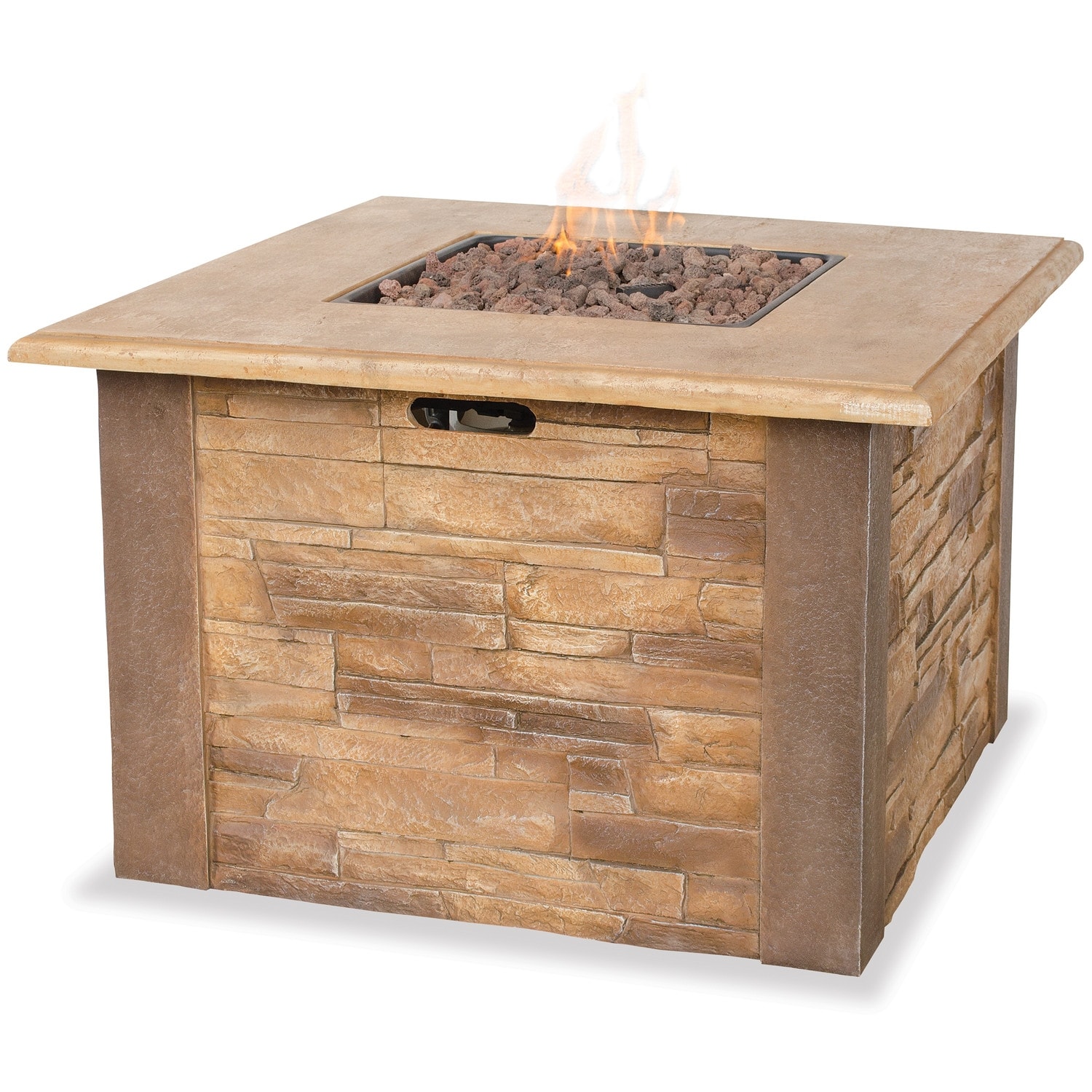 UniFlame Corporation GAD1338SP LP Gas Outdoor Firebowl with Faux Stone  Mantel - Bed Bath \u0026 Beyond - 15318173, image size:1500x1500