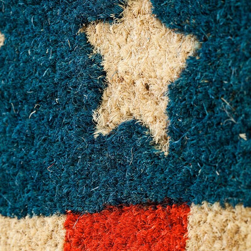 Patriotic Stripes Coir Door Mat