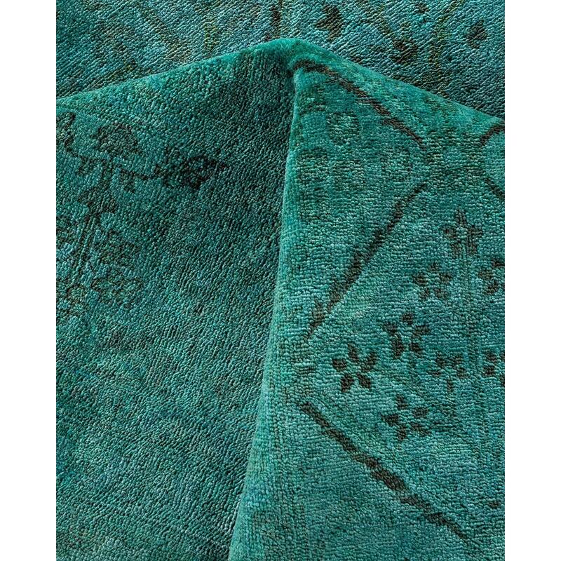 Contemporary Overdyed Wool Hand Knotted Area Rug - 6' 2" x 8' 10"