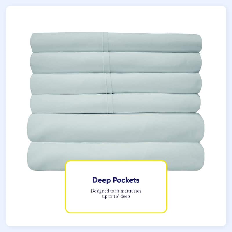 Sweet Home Collection Luxurious Ultra Soft 6-Piece Bed Sheet Set