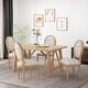 preview thumbnail 8 of 132, Phinnaeus French Country Dining Chairs (Set of 4) by Christopher Knight Home Gray Plaid + Light Beige + Natural