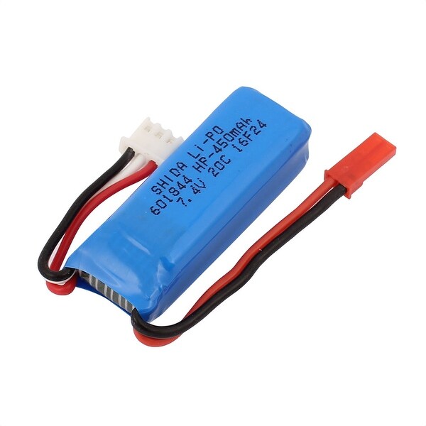DC 7.4V 450mAh Rechargable Lithium Battery Pack for RC Aircraft Blue