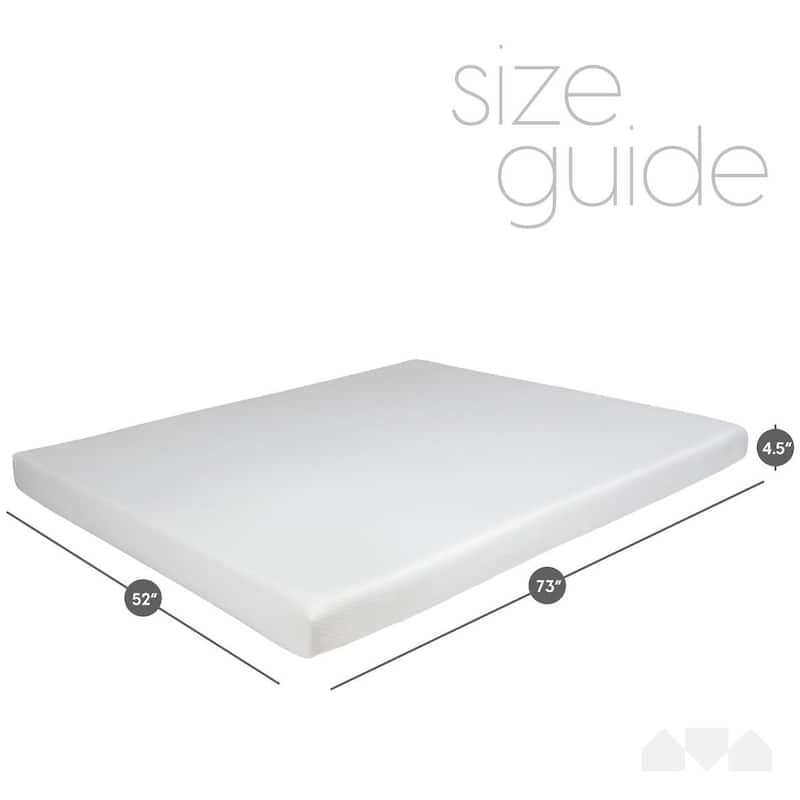 Milliard 4.5-Inch Memory Foam Replacement Mattress for Full Size Sleeper Sofa and Couch Beds (Sofa Not Included) - Full