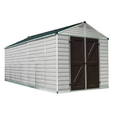 SkyLight 8 ft. x 16 ft. Tan Garden Outdoor Storage Shed