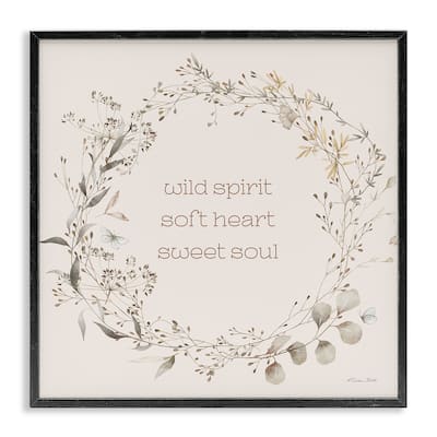 Stupell Wild Spirit Soft Heart Sweet Soul Framed Giclee Art Design By Susan Ball