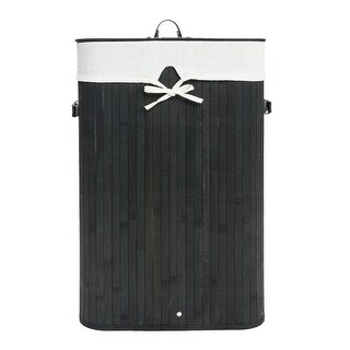 Single Lattice Bamboo Folding Basket Laundry Hamper