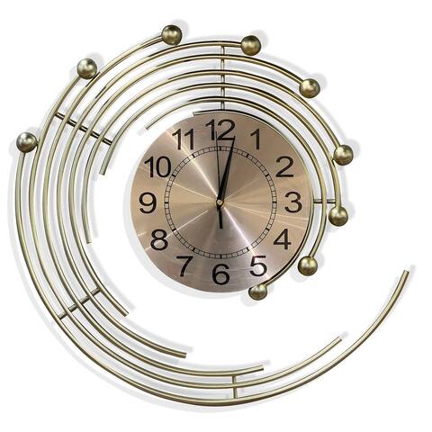 StyleCraft Brass Metal Wall Clock