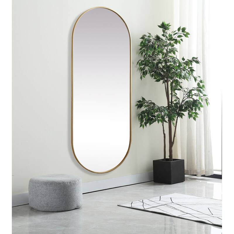 Elegant Lighting MR2A3072 Asha 30" W x 72" H Oval Framed Bathroom