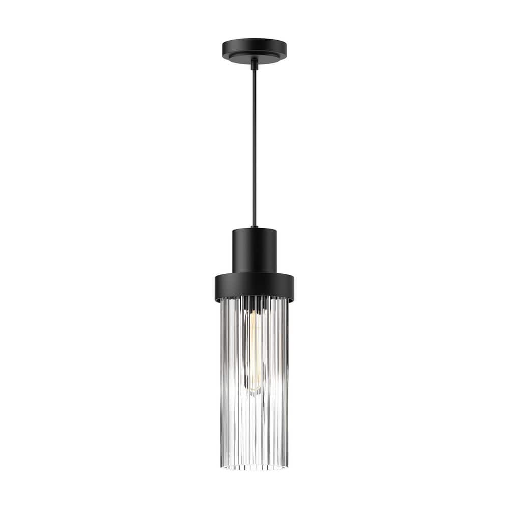 Alora Lighting PD435605CR Kent 5" Wide Mini Pendant with Clear Ribbed