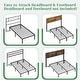 preview thumbnail 6 of 6, Black Metal Frame Platform Bed Mattress Foundation with Steel Slat Support, No Box Spring Needed