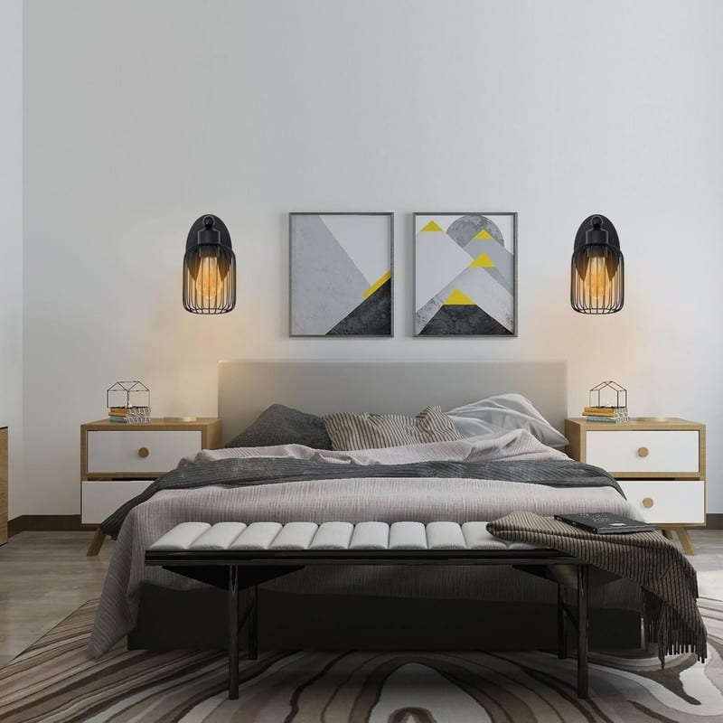 10.5” wall sconces black wall light fixtures metal wall lights