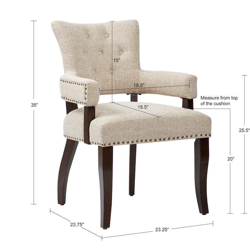 INK IVY Brooklyn Cream/ Morocco Dining Arm Chair Set of 2