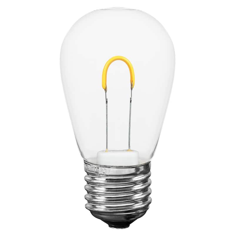 25 Pack LED S14 Outdoor Patio Edison Replacement Bulbs, Pure White, E26 Base
