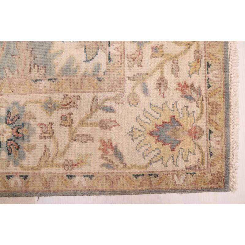 ECARPETGALLERY Hand-knotted Jules Serapi Light Blue Wool Rug - 5'11 x 8'10