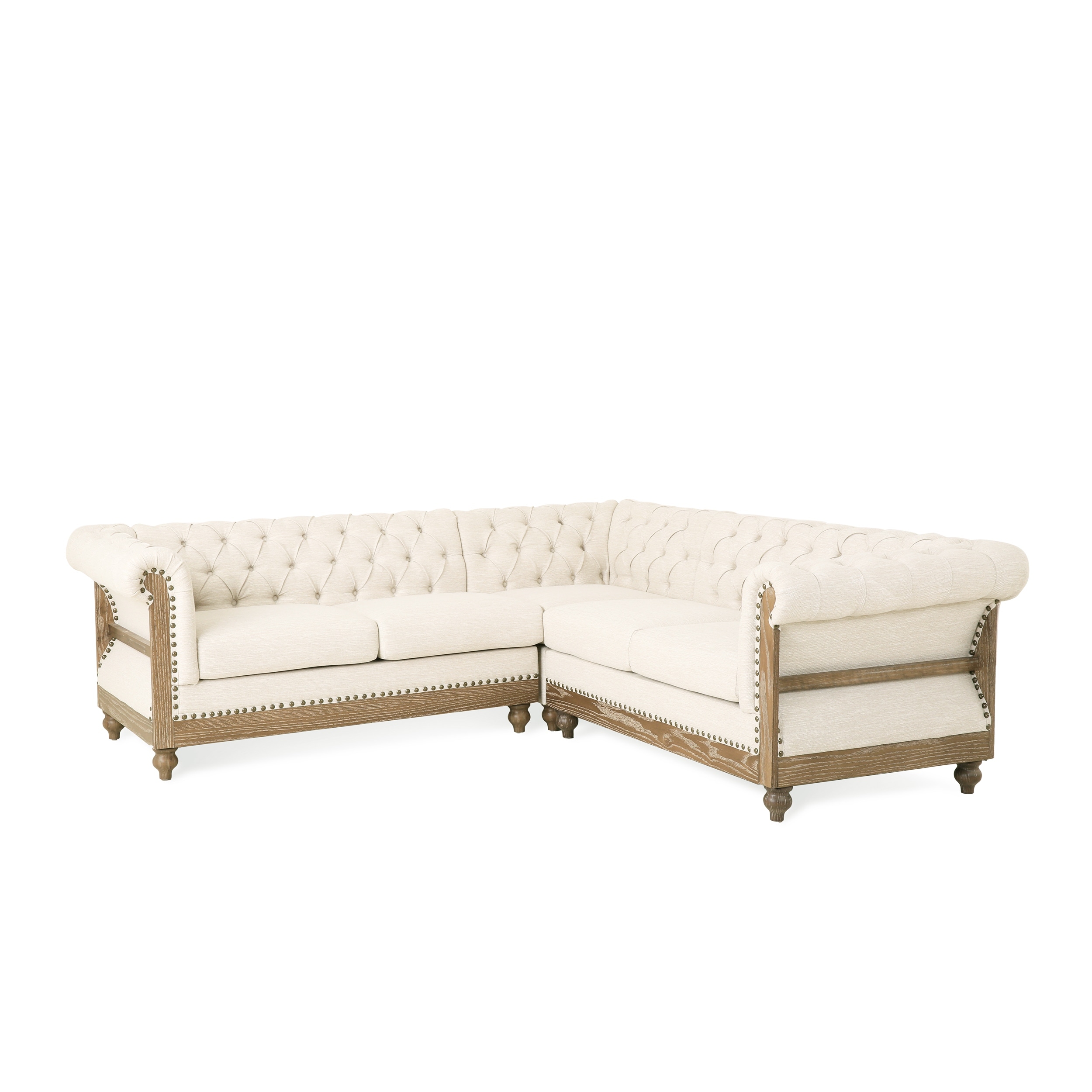 Voll Tufted Sectional Sofa with Nailhead Trim by Christopher ...