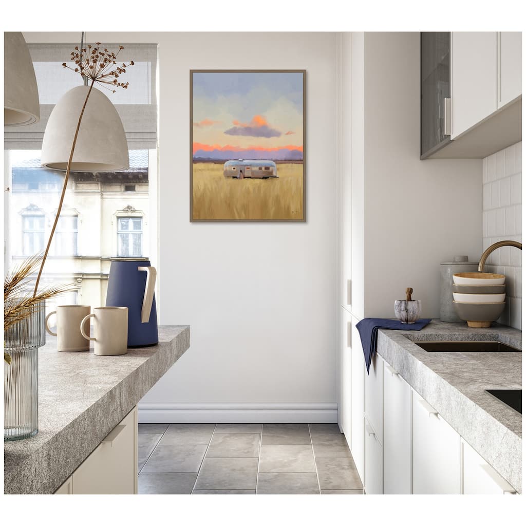 Kate and Laurel Solitude by Mary Sparrow Framed Canvas Wall Art Print