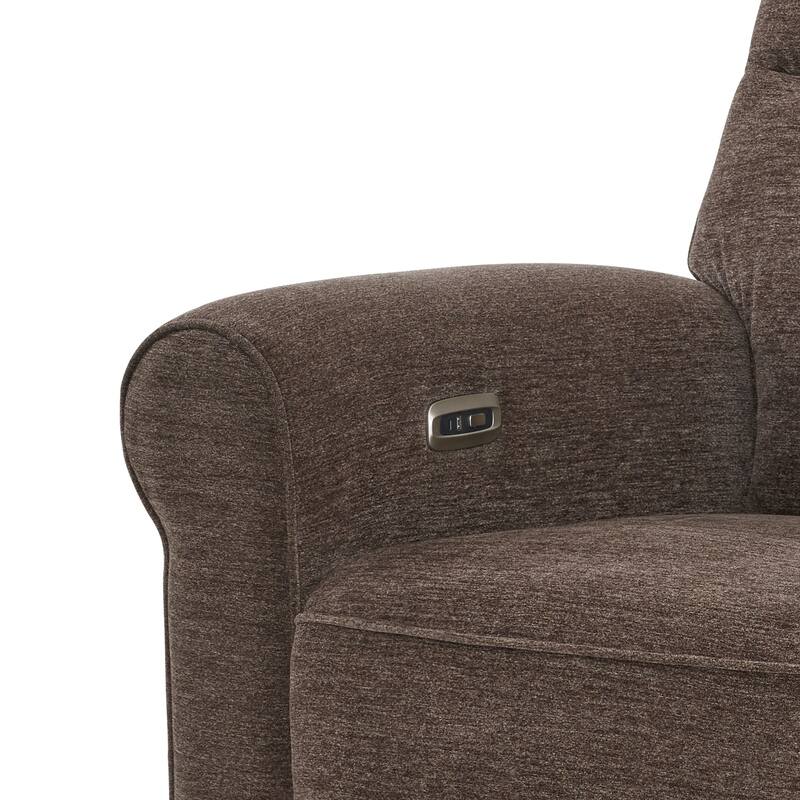 MCombo Power Wall Hugger Recliner Chair for Small Space RV , USB & USB-C Charging Ports, Modern Roll Arm Recliner, Fabric PR630