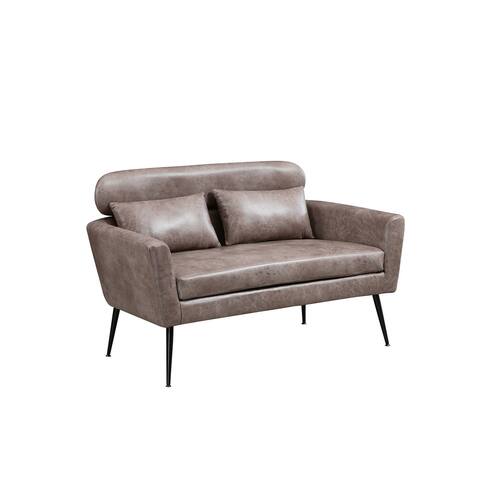 Loveseat Small Sofa Small Mini Room Bronzing Suede Couch Two-seater Armchairs