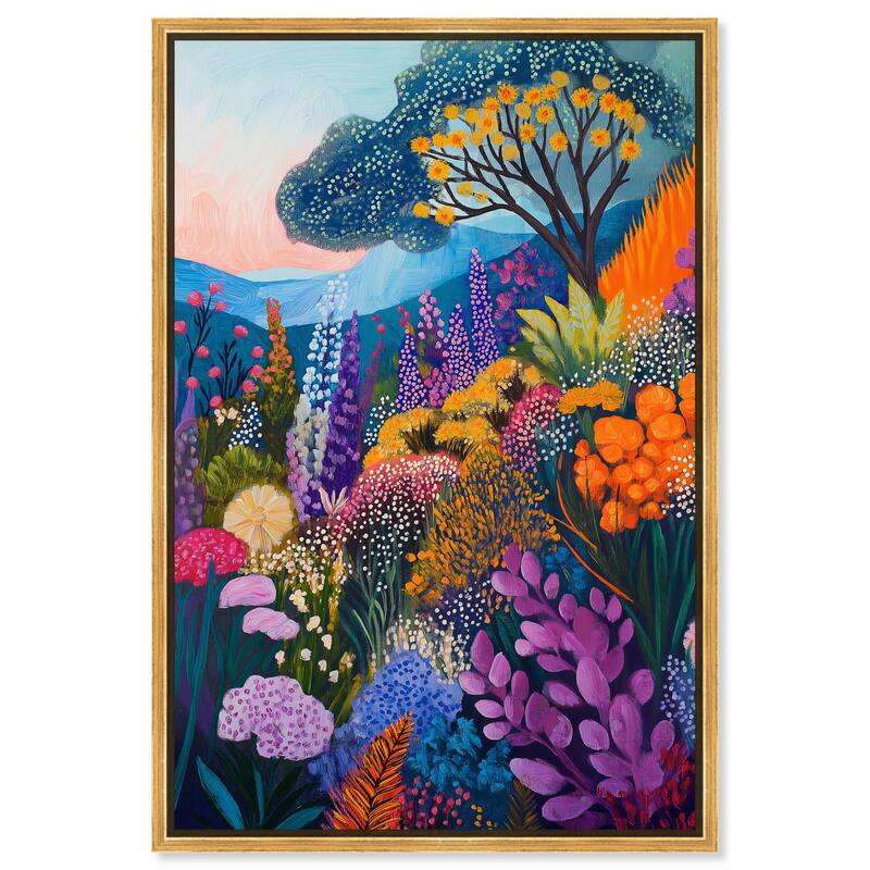 Solara's Bloom Canvas by Art Remedy - 36" x 54" - Gold