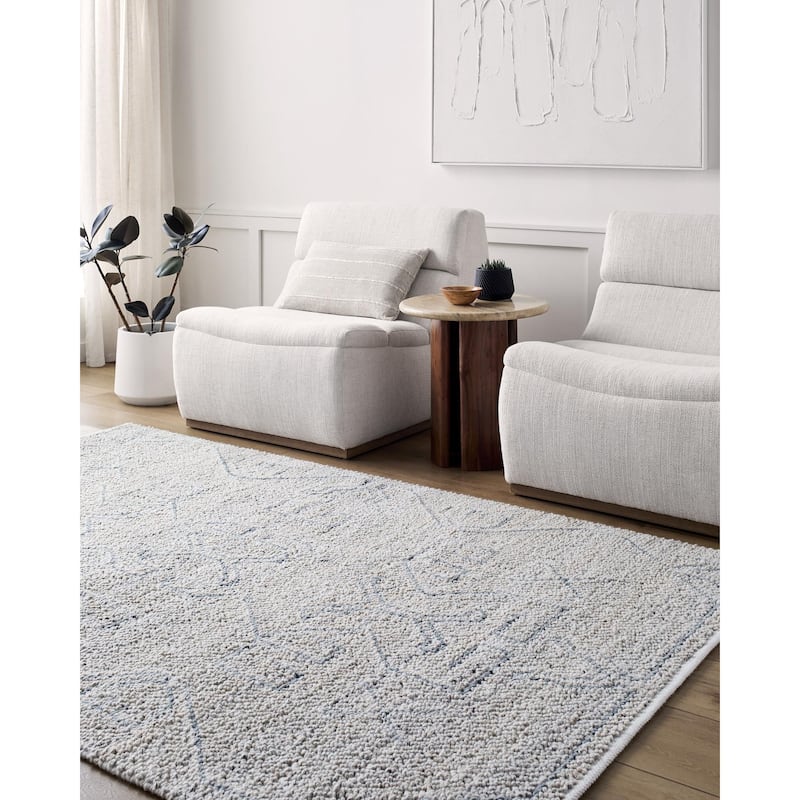 Livabliss Provence Mid-Century Modern Tribal Indoor/Outdoor Area Rug - 2' x 3'