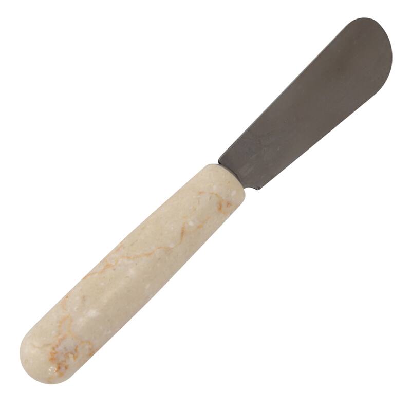Creative Home Set of 4 Natural Champagne Marble Cheese Butter Spreader Knife Set