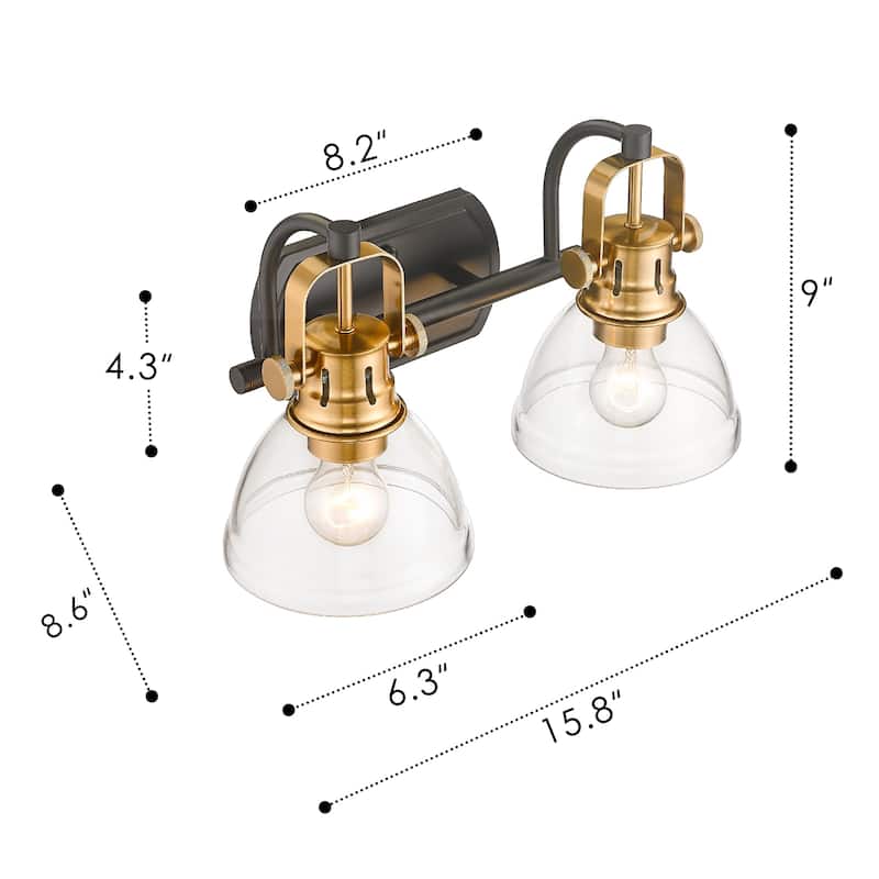 Modern Bathroom Vanity Light Vanity Light Fixture, Over Sink Lighting - 15 x 9 x 9 inches