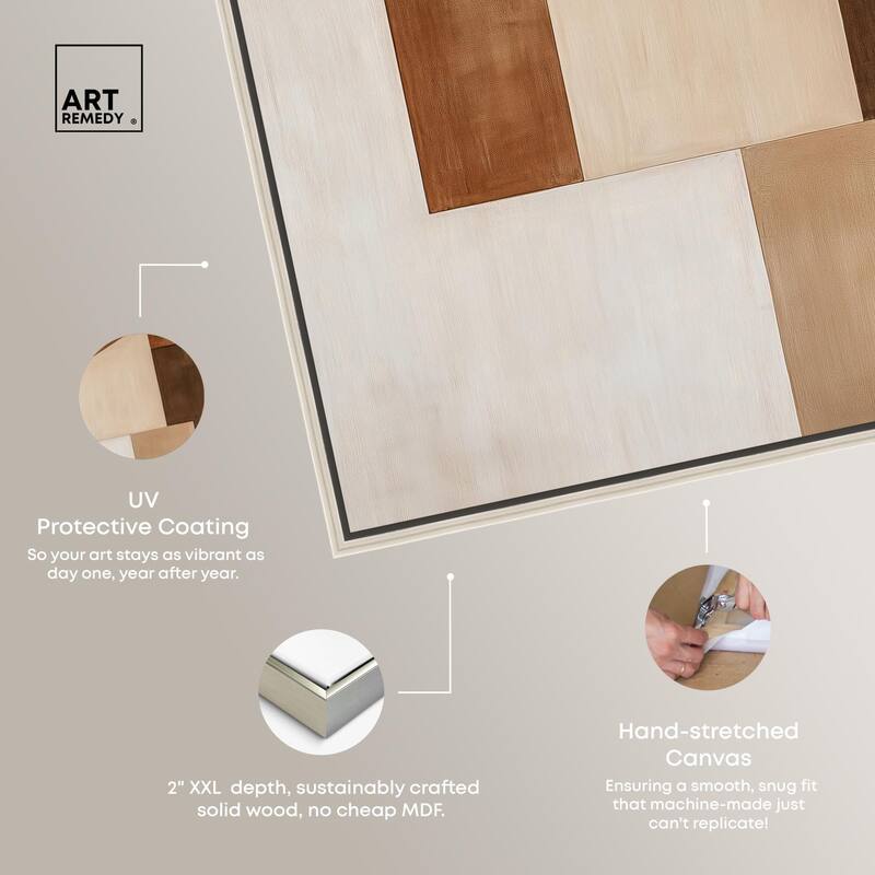 Cream and Brown Panels I Canvas by Art Remedy