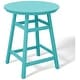 preview thumbnail 26 of 111, Laguna Hdpe All Weather Outdoor Patio 35" Round Counter Table Turquoise