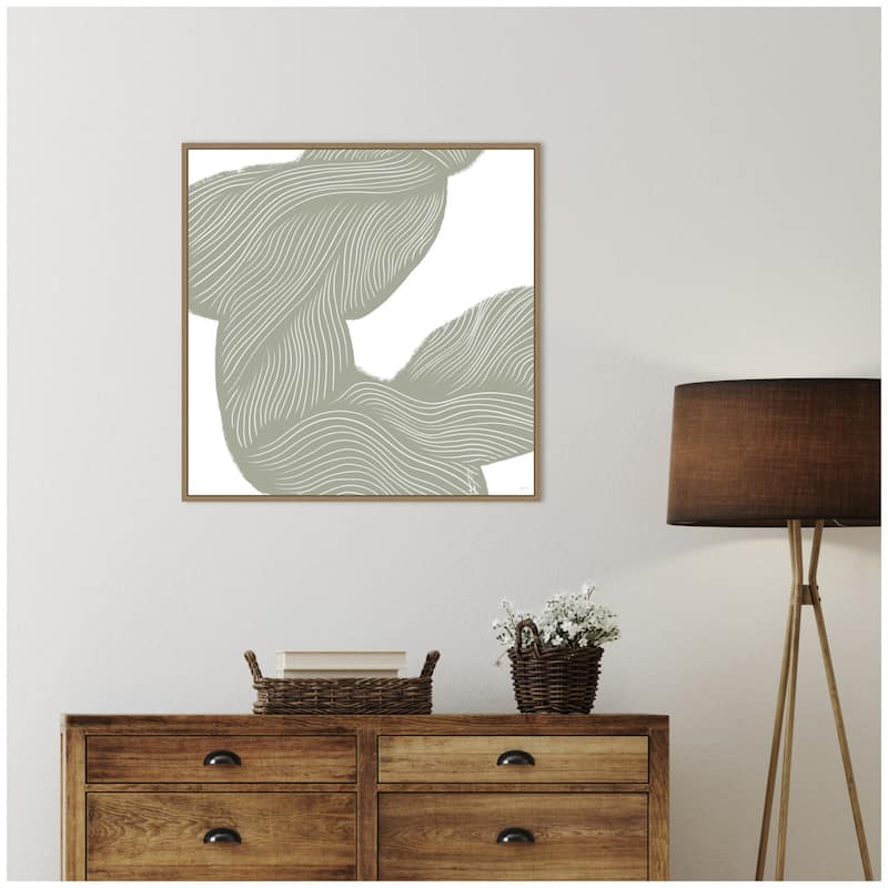 Kate and Laurel Movement Lines by Gabrielly Guedes Framed Canvas Wall Art Print
