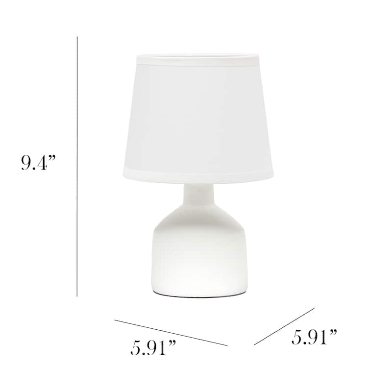 Simple Designs Mini Bocksbeutal Ceramic Table Lamp, Black - N/A