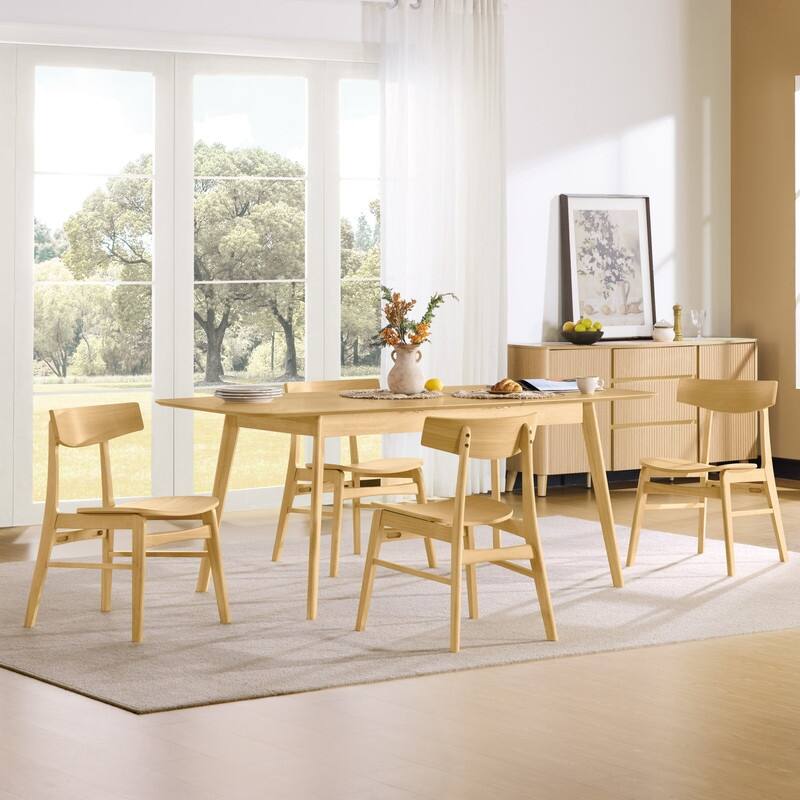 Spruce & Spring Modern Farmhouse Dining Chair with Ergonomic Bentwood Back