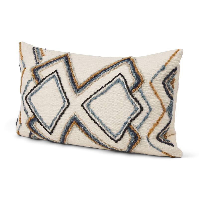 Kitt Cream Square Pillow Cover - Rectangular - Cream