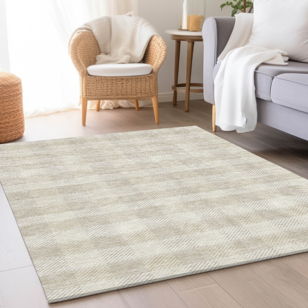 Premium Washable Super Soft Plaid Mayfield Rug