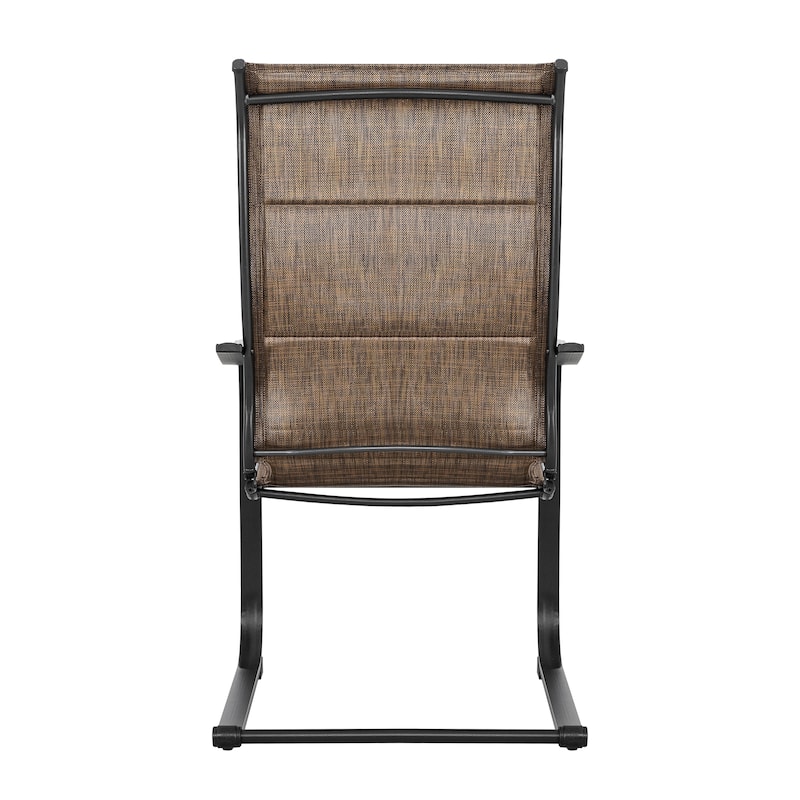 Nuu Garden 2 PCS Foam-Padded Textilene C-spring Dining Chairs