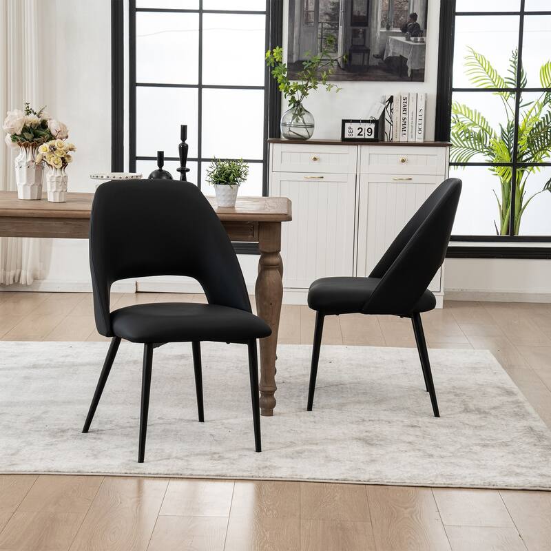 Modern Dining Chairs Set of 2 Armless Chairs 22.83"Wx22.05"Dx34.65" H