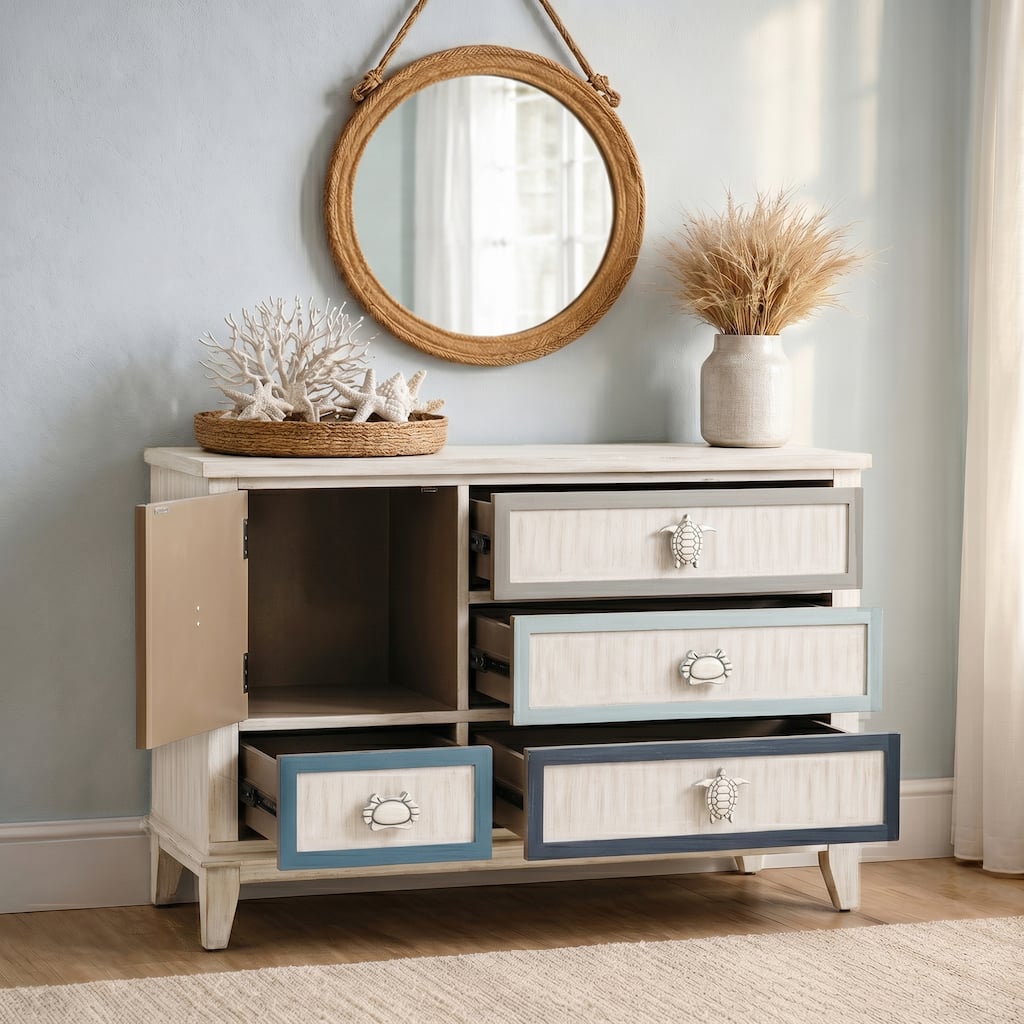 Coast to Coast Honu 5 Drawer Coastal Storage Cabinet