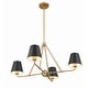 preview thumbnail 4 of 7, Xavier 4 Light Vibrant Gold Chandelier - 31.75"W x 17"H