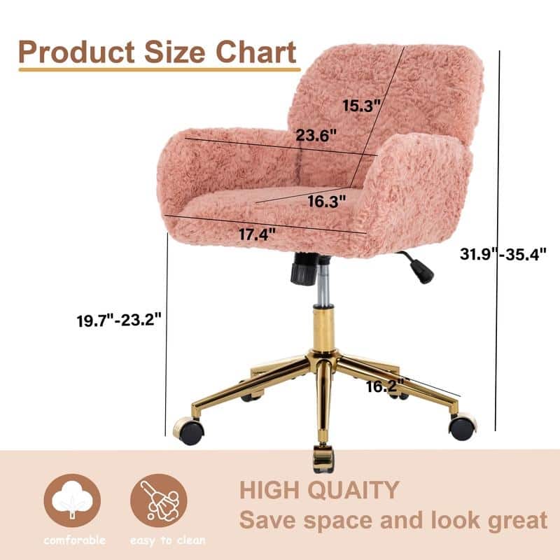 Metal Swivel Home Upholstered Office Chair