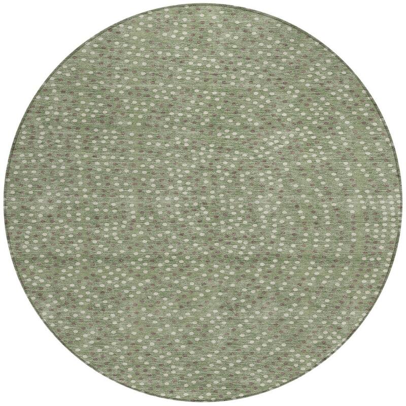 HomeRoots Polka Dot Transitional Rectangle Outdoor Rug