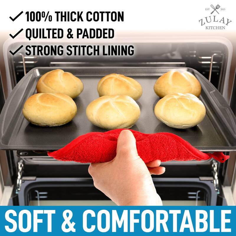 Zulay Kitchen 1-Pack Heat Resistant Cotton Pot Holders