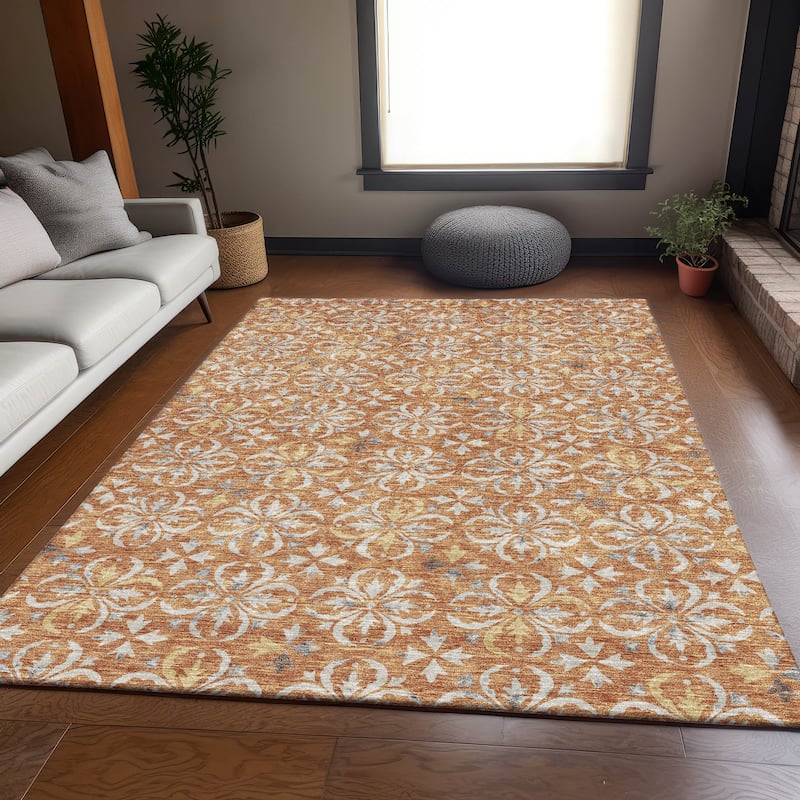 Premium Washable Super Soft Transitional Medallions Mayfield Rug
