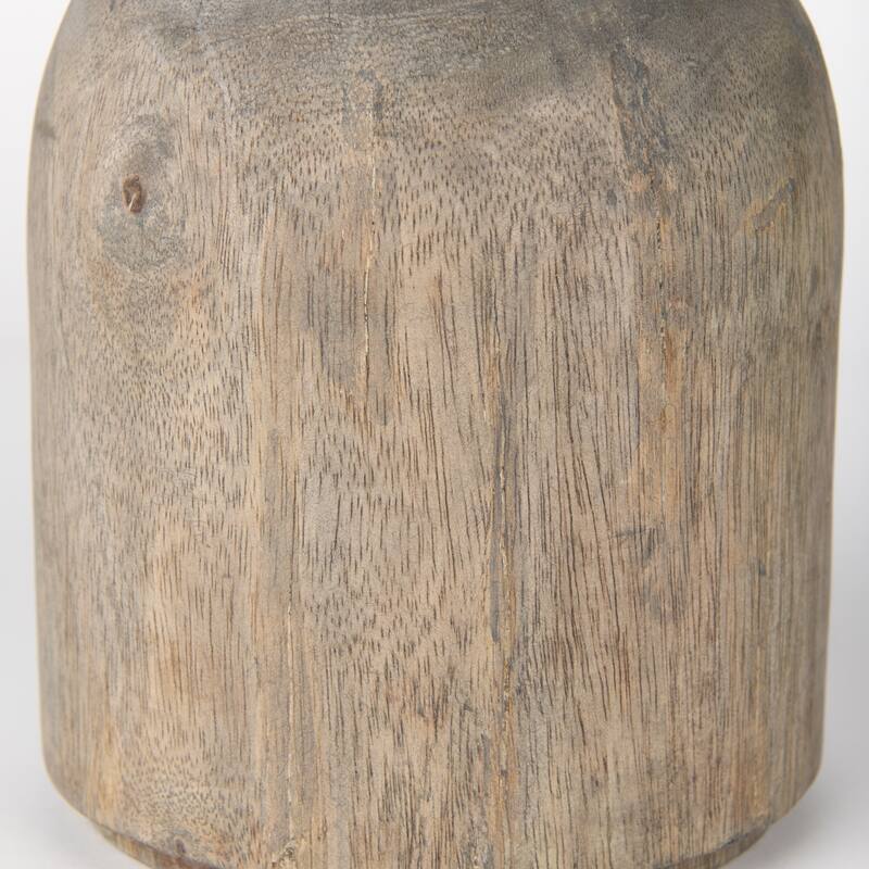 Knox Large Gray-Wash Wood Decorative Object