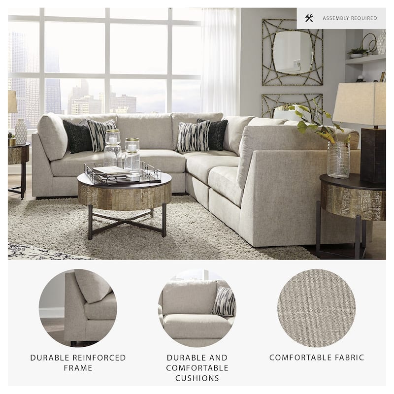 Signature Design by Ashley Kellway Bisque 5-Piece Sectional - 153" W x 39" D x 39" H