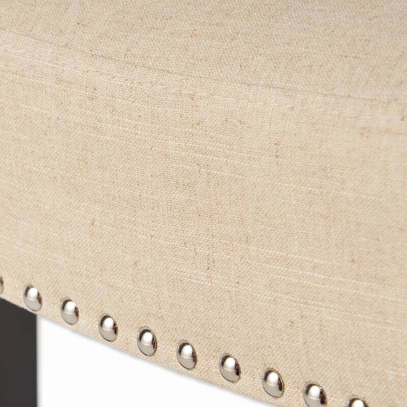 Mayfield Contemporary Linen Barstool (Set of 2) by Christopher Knight Home - 22.25" D x 18.50" W x 44.50" H