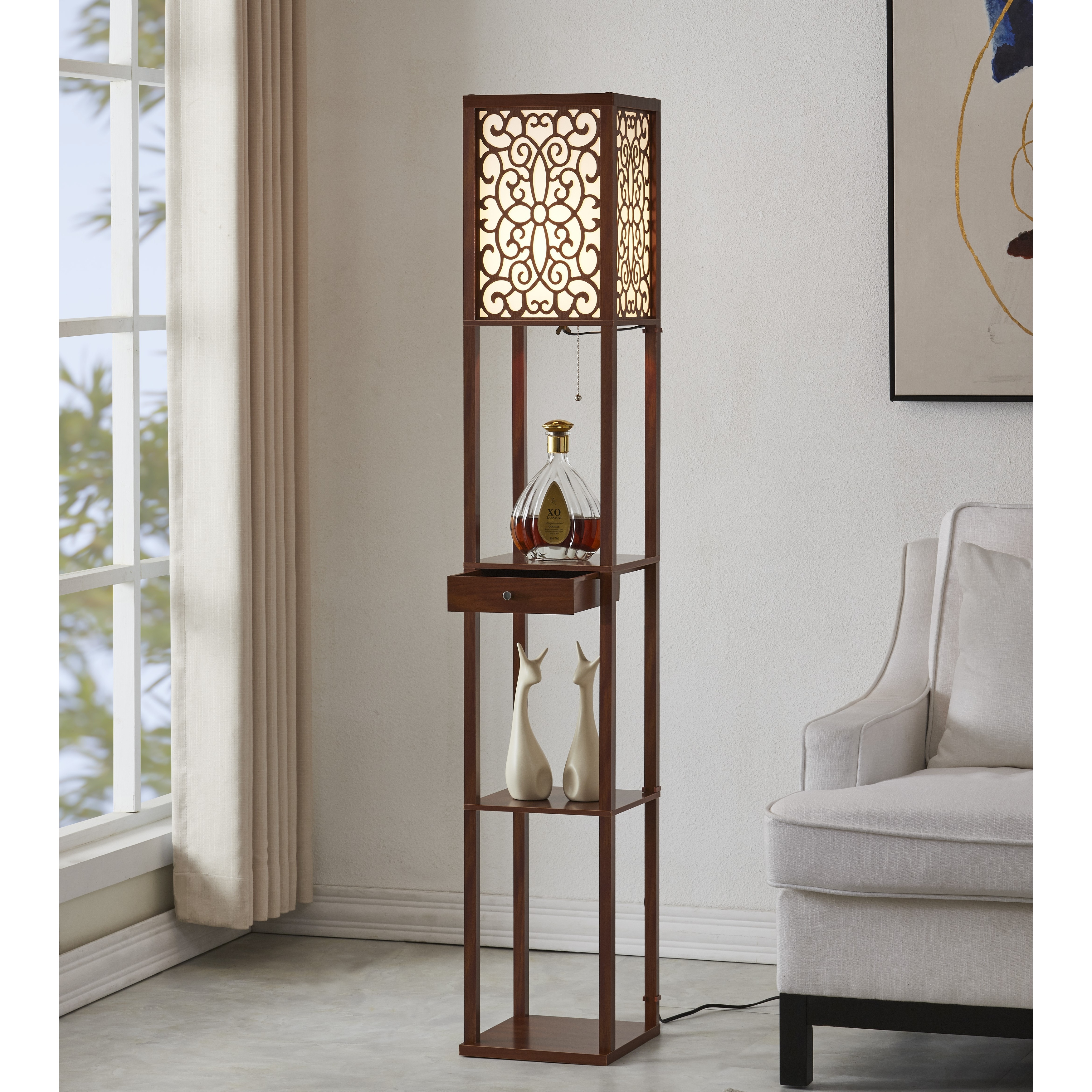 Adesso etagere floor lamp cheap