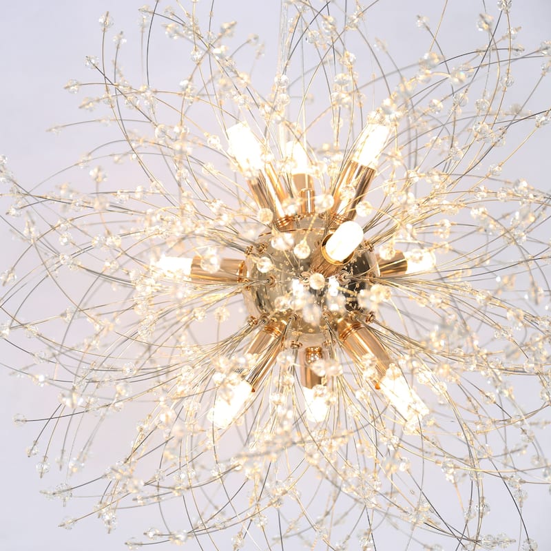 9-Light Firework Crystal Chandeliers Dandelion Pendant Lights - Bed ...