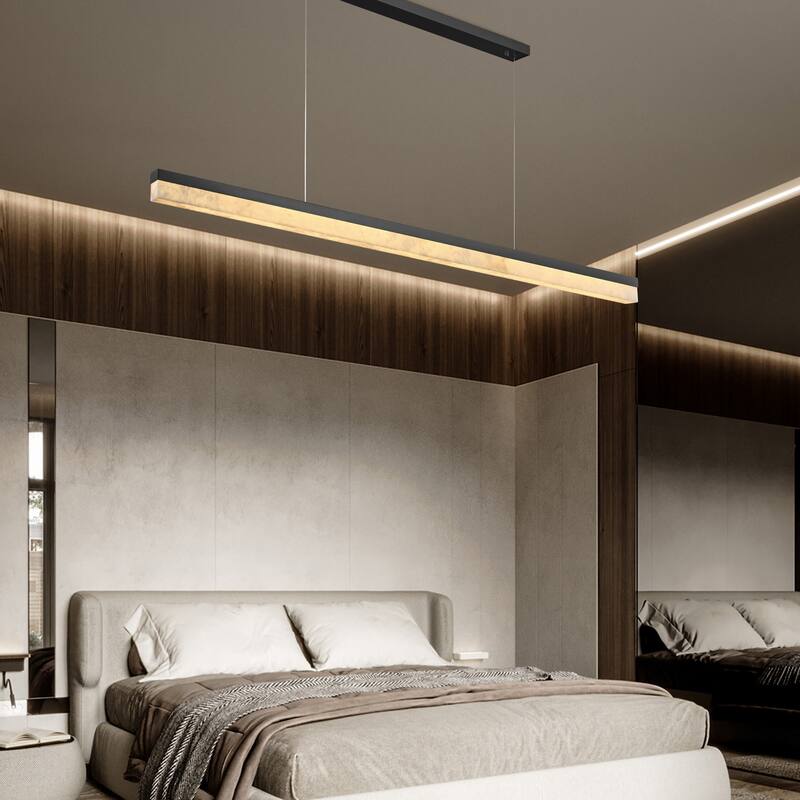 KAYLA Alabaster Pendant Light 1200 - 1800 Matte Black/Gold