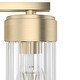 preview thumbnail 9 of 8, Hunter Gatz Ribbed Glass Vanity Wall Light - Bathroom - Glam, Fluted Glass - Damp Rated!