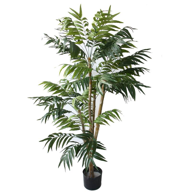 5 Foot Artificial Tropical Potted Palm Tree - Green
